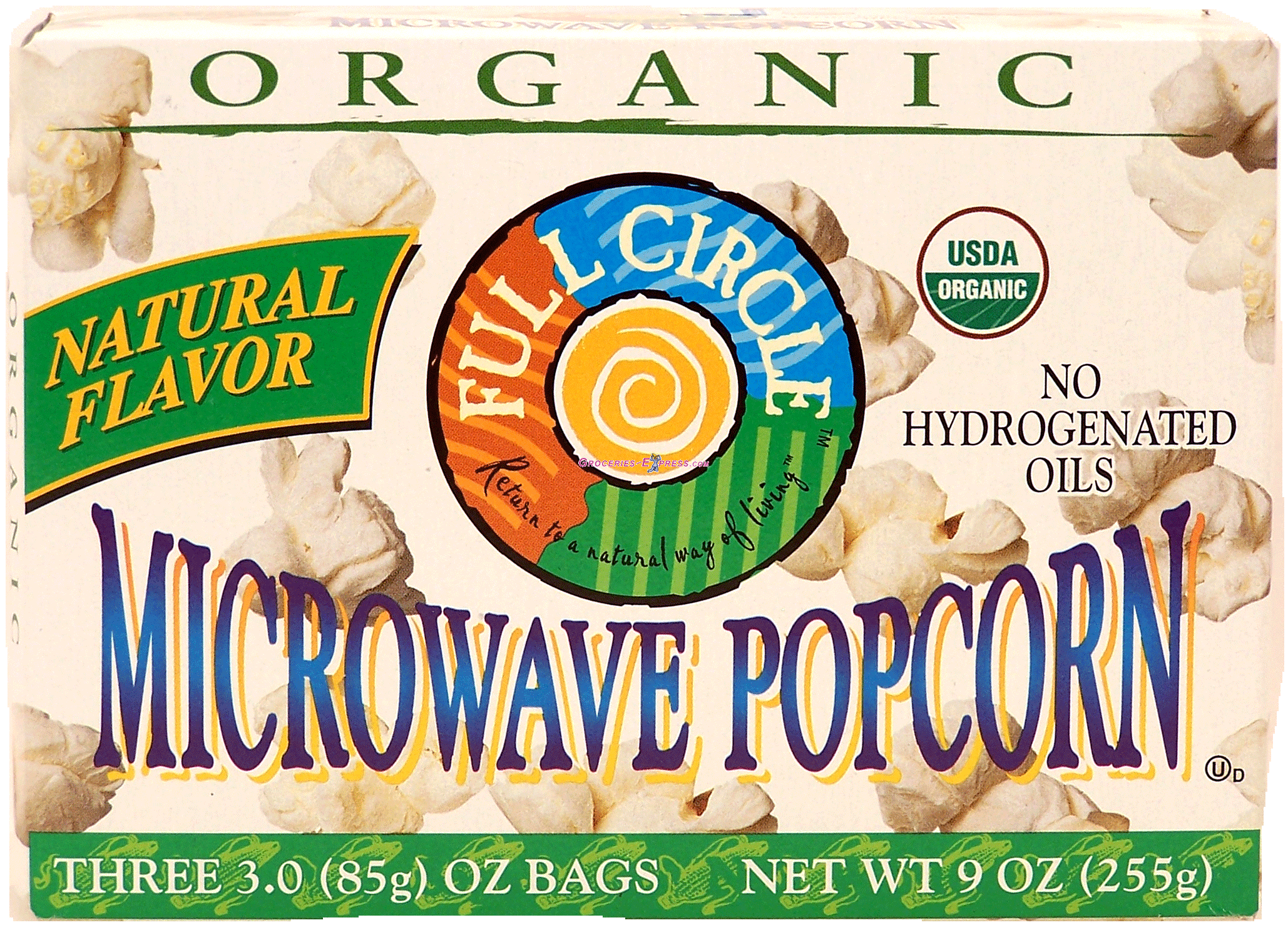 Full Circle&nbsp;&nbsp;organic microwave popcorn, natural flavor, 3-pack Full-Size Picture